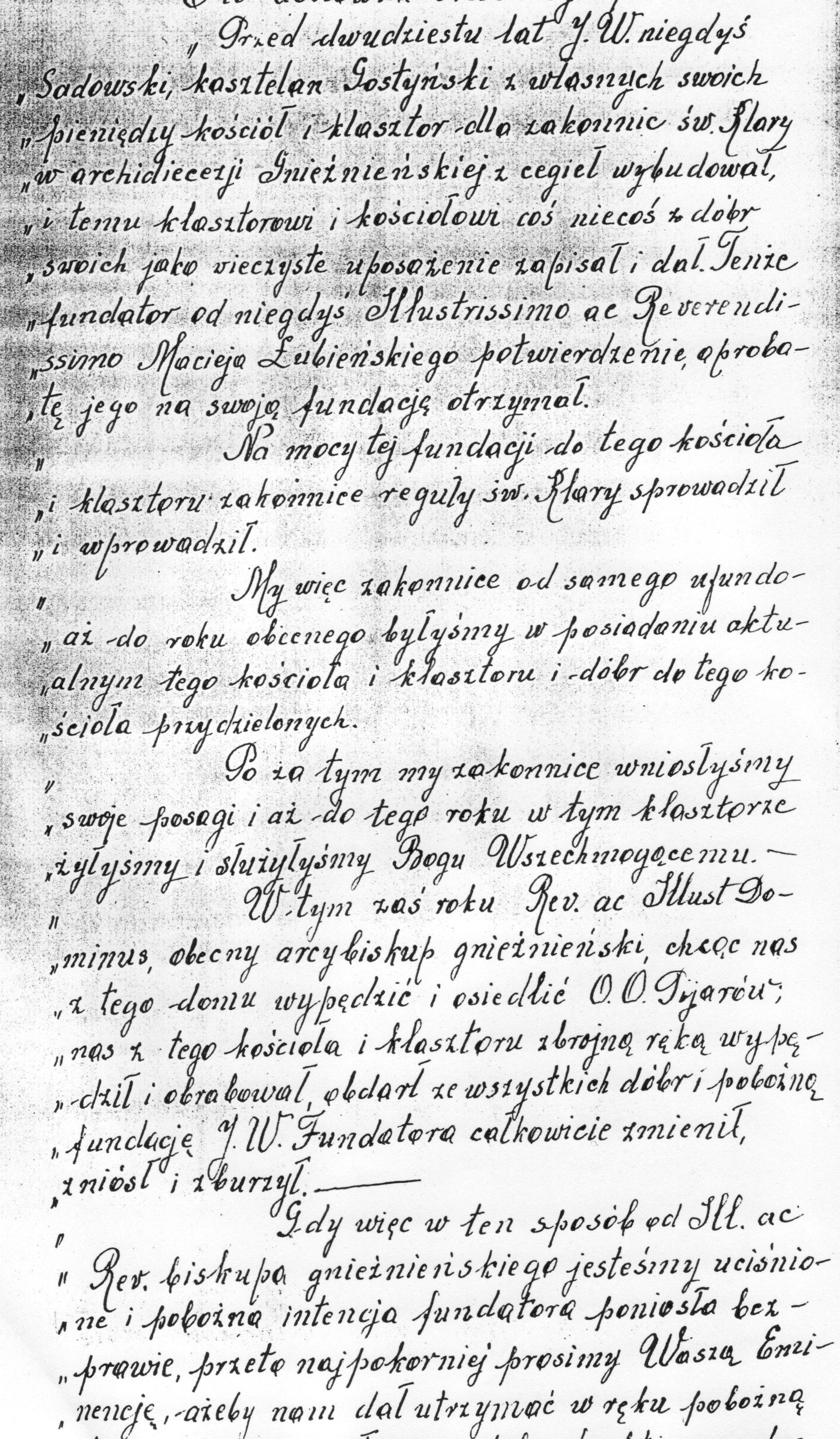 Fragment Kroniki w języku polskim
