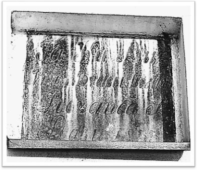 Inskrypcja fundatorów kaplicy pw. Matki Bożej Różańcowej w kościele pw. Świętego  Ducha