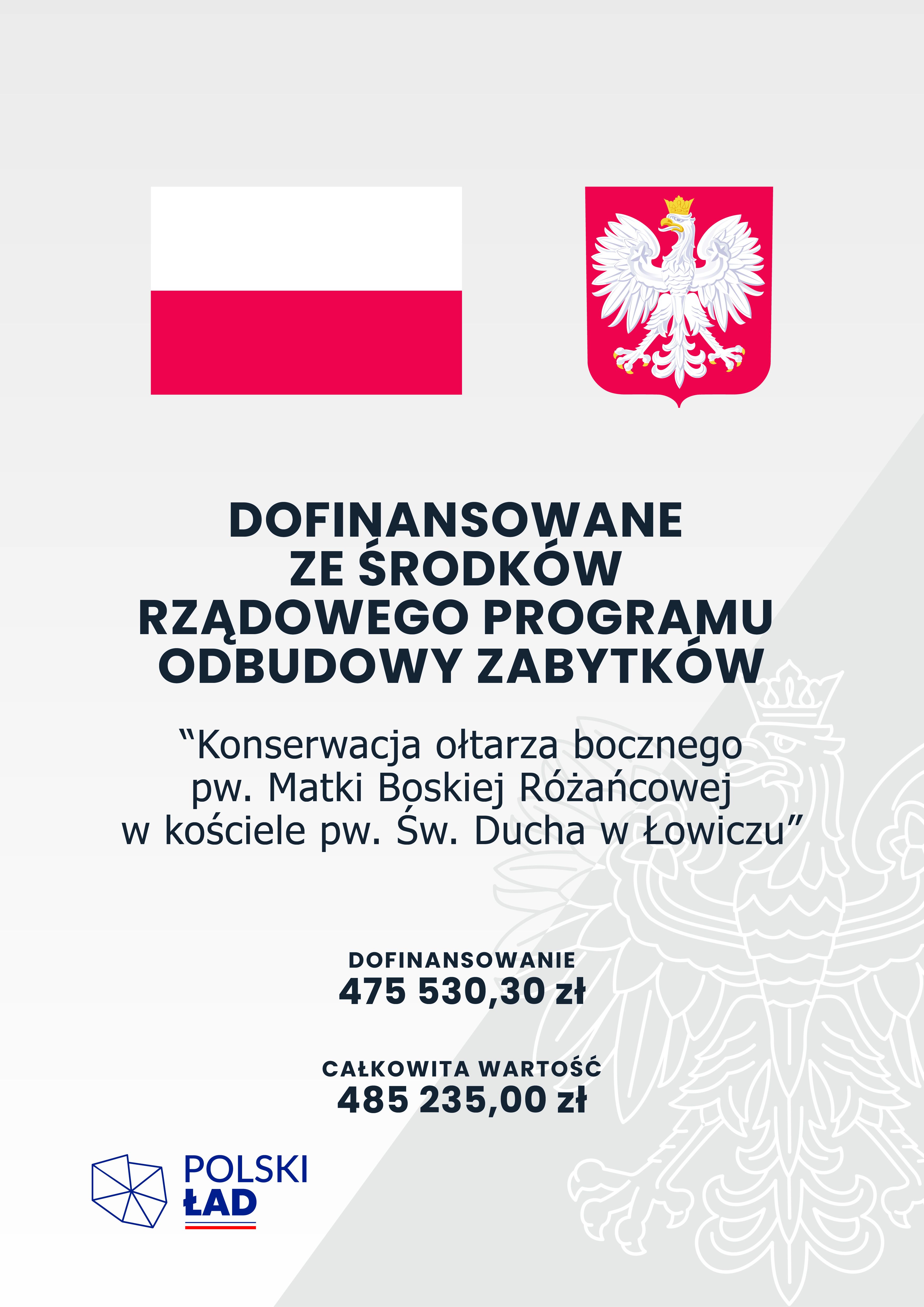 Dofinansowanie ze środków rządowego programu odbudowy zabytków